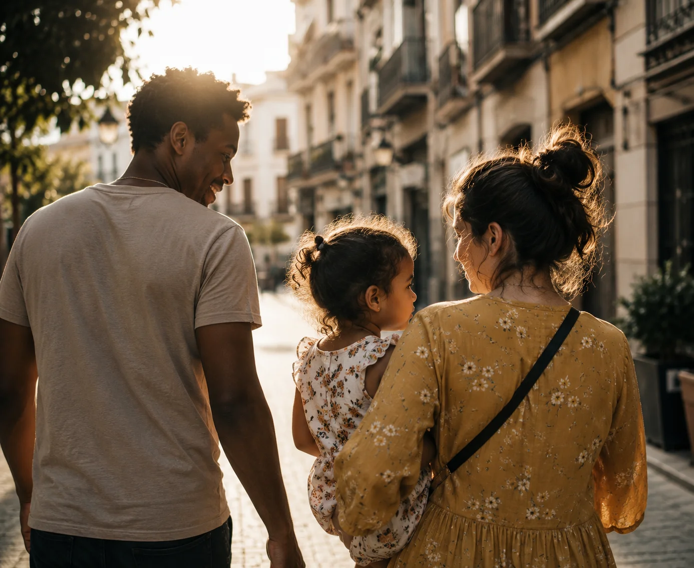 Familia extranjera residiendo en España